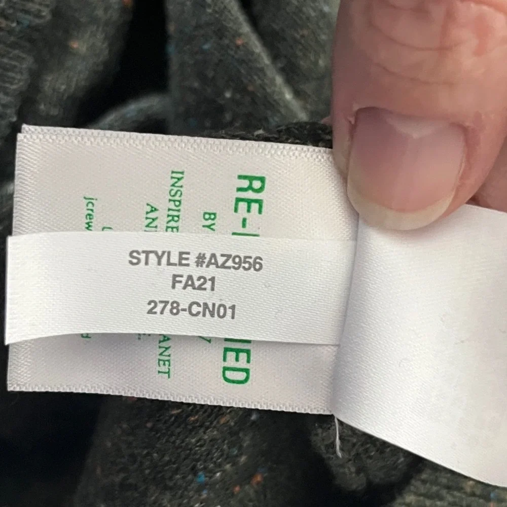 Heritage Green‎ Flecked Henley Knit Sweater Cotton Silk J.Crew Mens Medium